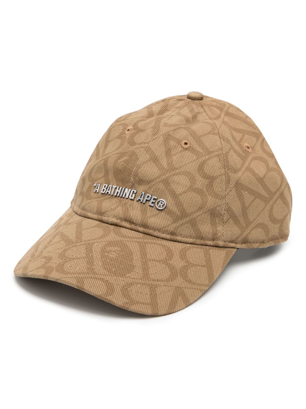 A BATHING APE® 经典logo图案棒球帽 - 褐色