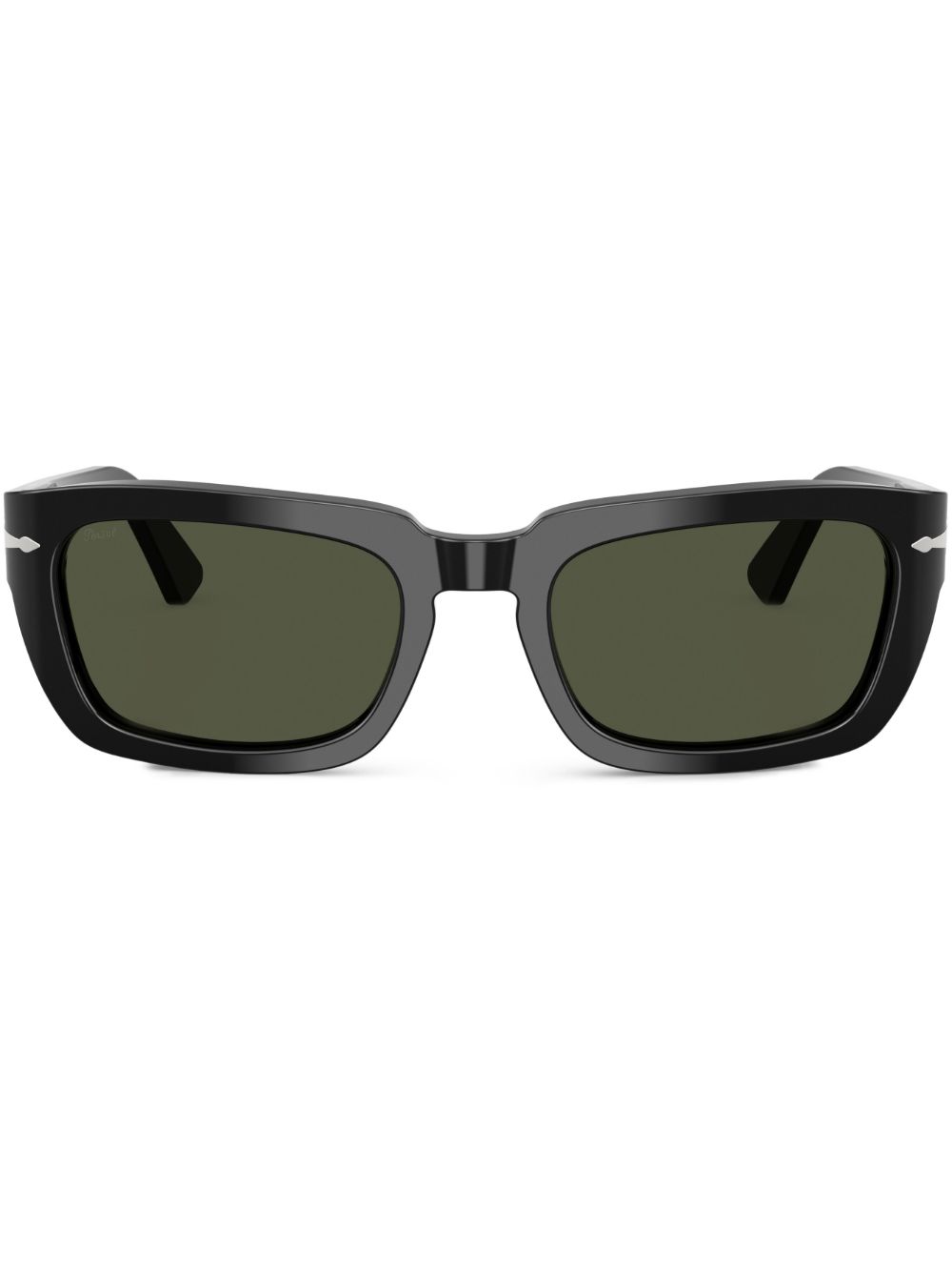 Persol 长方形框太阳眼镜 - 黑色