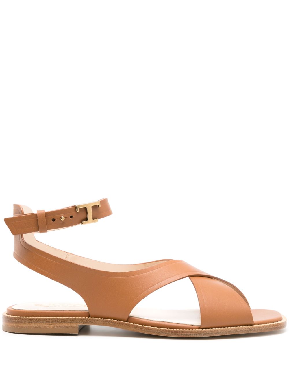 Tod's Kenia 皮质凉鞋 - 褐色