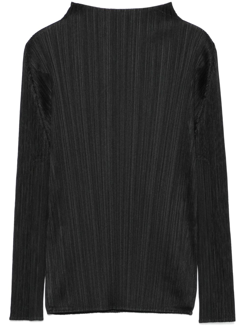 Pleats Please Issey Miyake 褶皱上衣 - 黑色