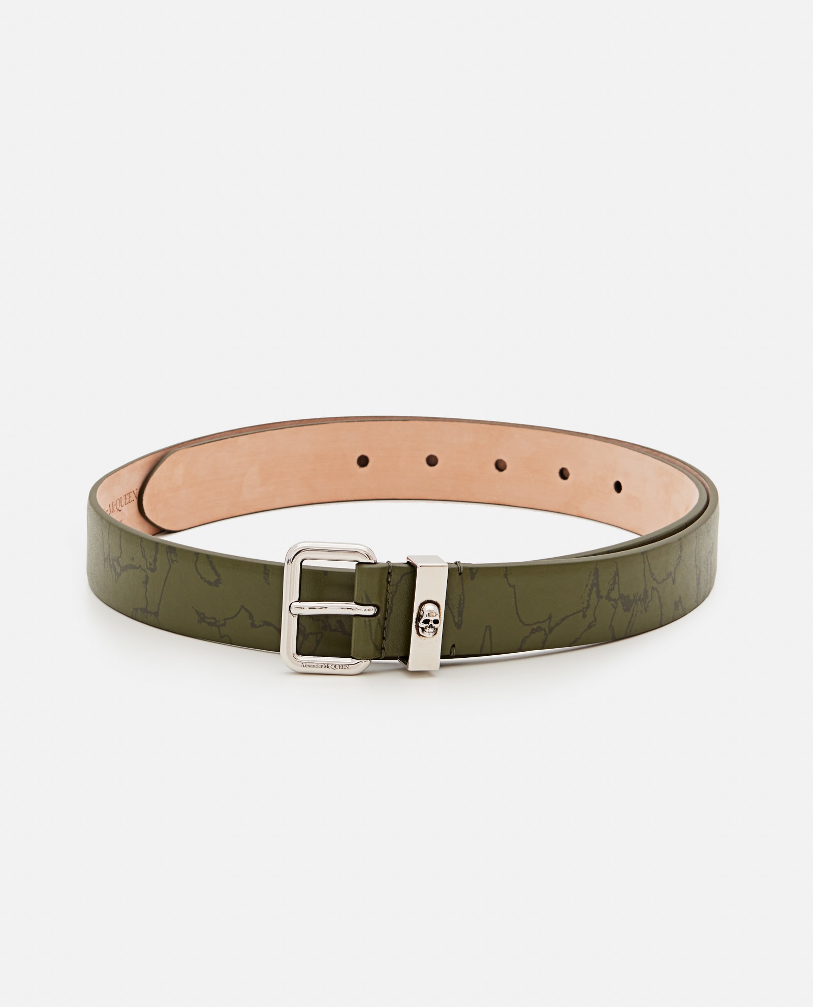 Alexander McQueen Skull Loop Leather Belt