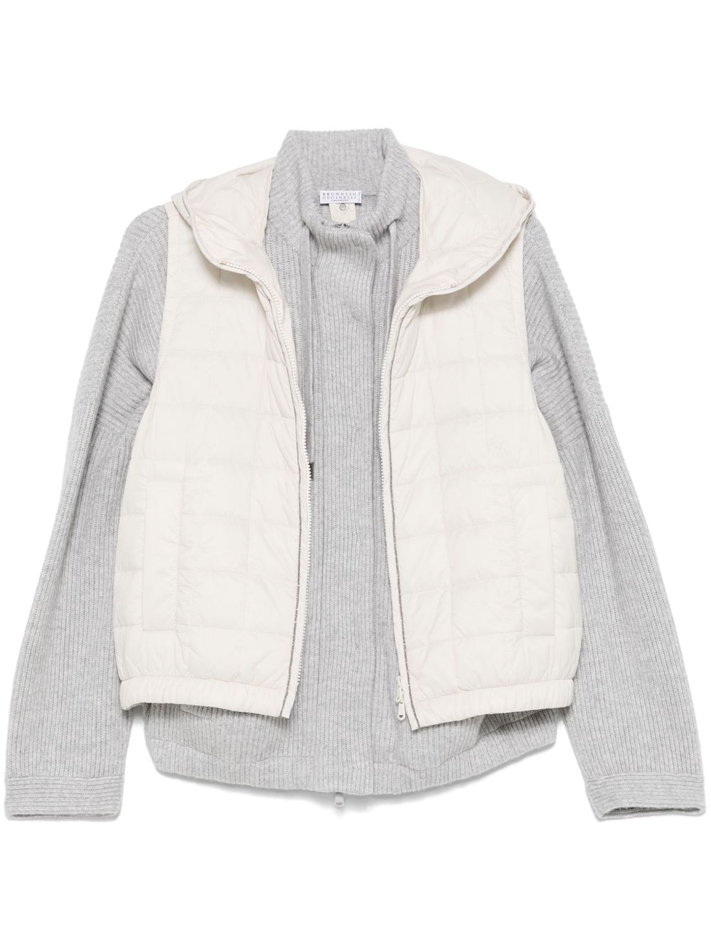 Brunello Cucinelli 分层式开衫 - 灰色