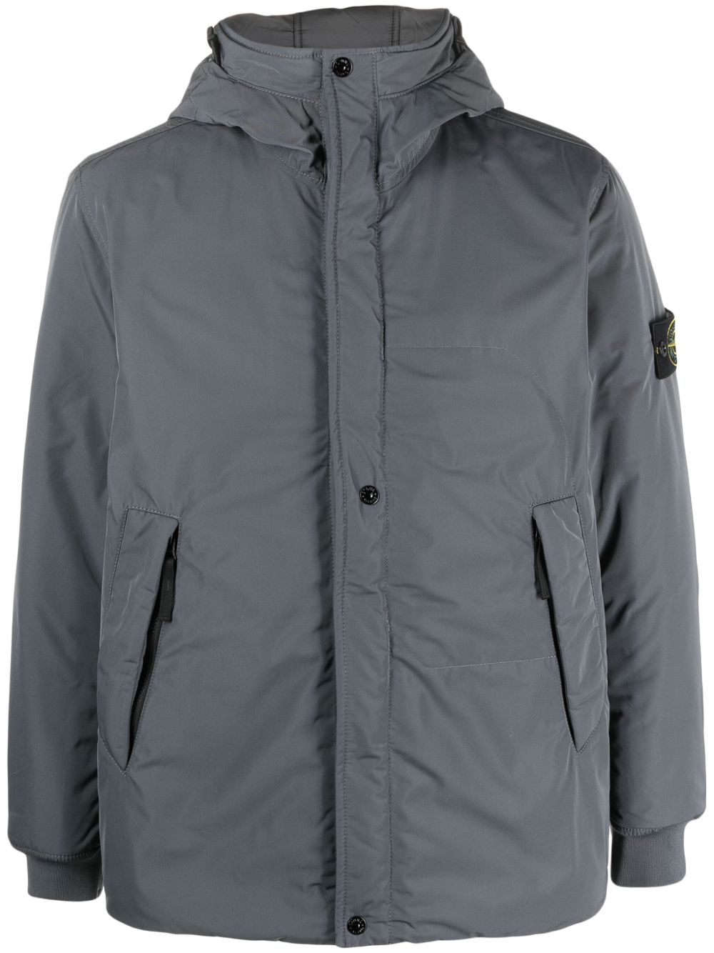 Stone Island 罗盘logo连帽夹克 - 灰色