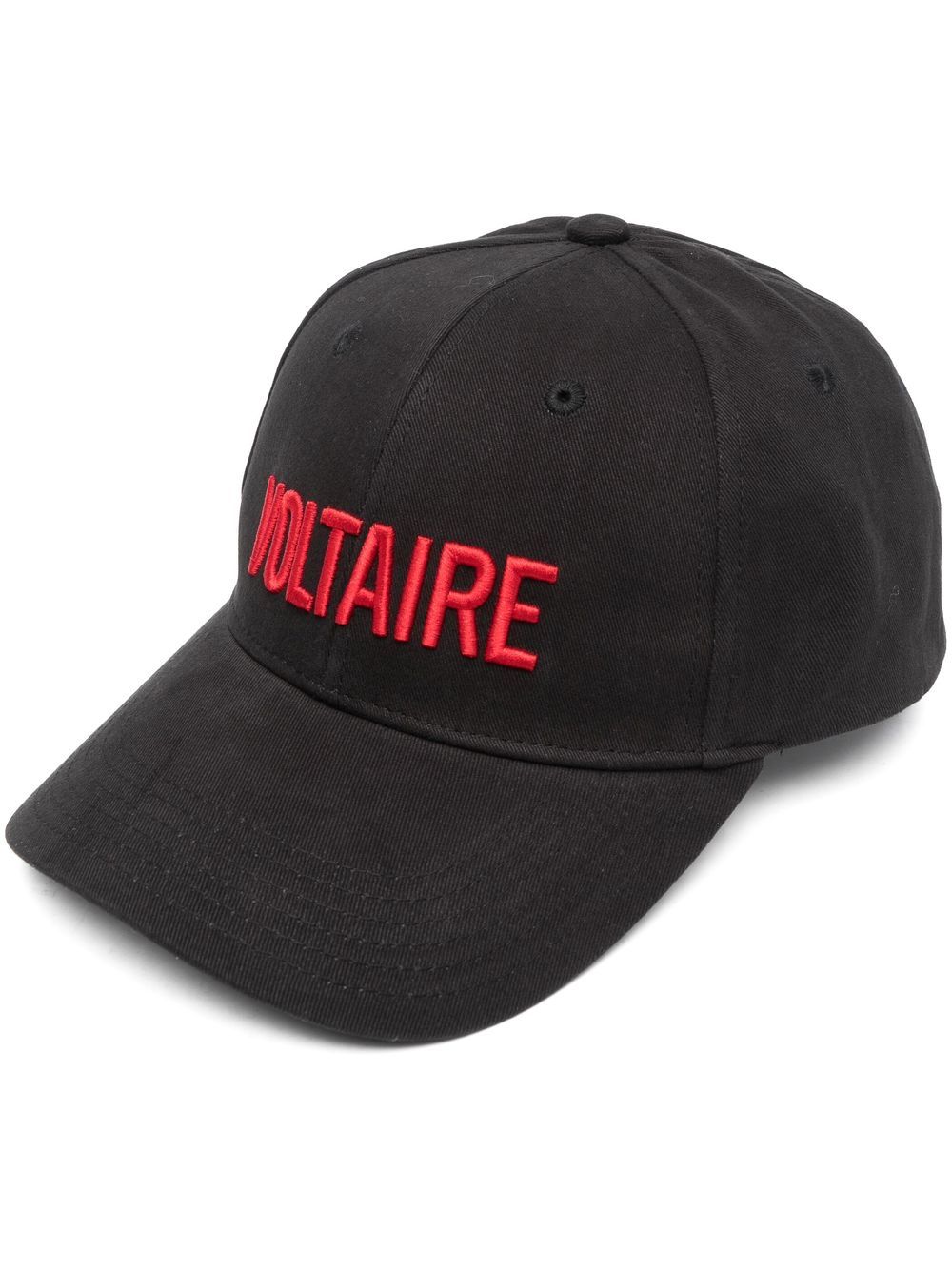 Zadig&Voltaire logo刺绣棒球帽 - 黑色