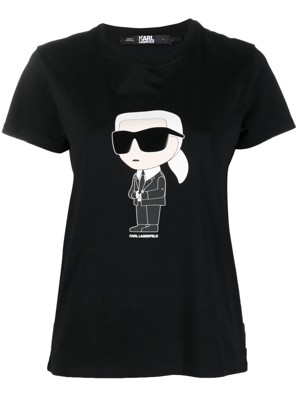 Karl Lagerfeld Ikon 棉T恤 - 黑色