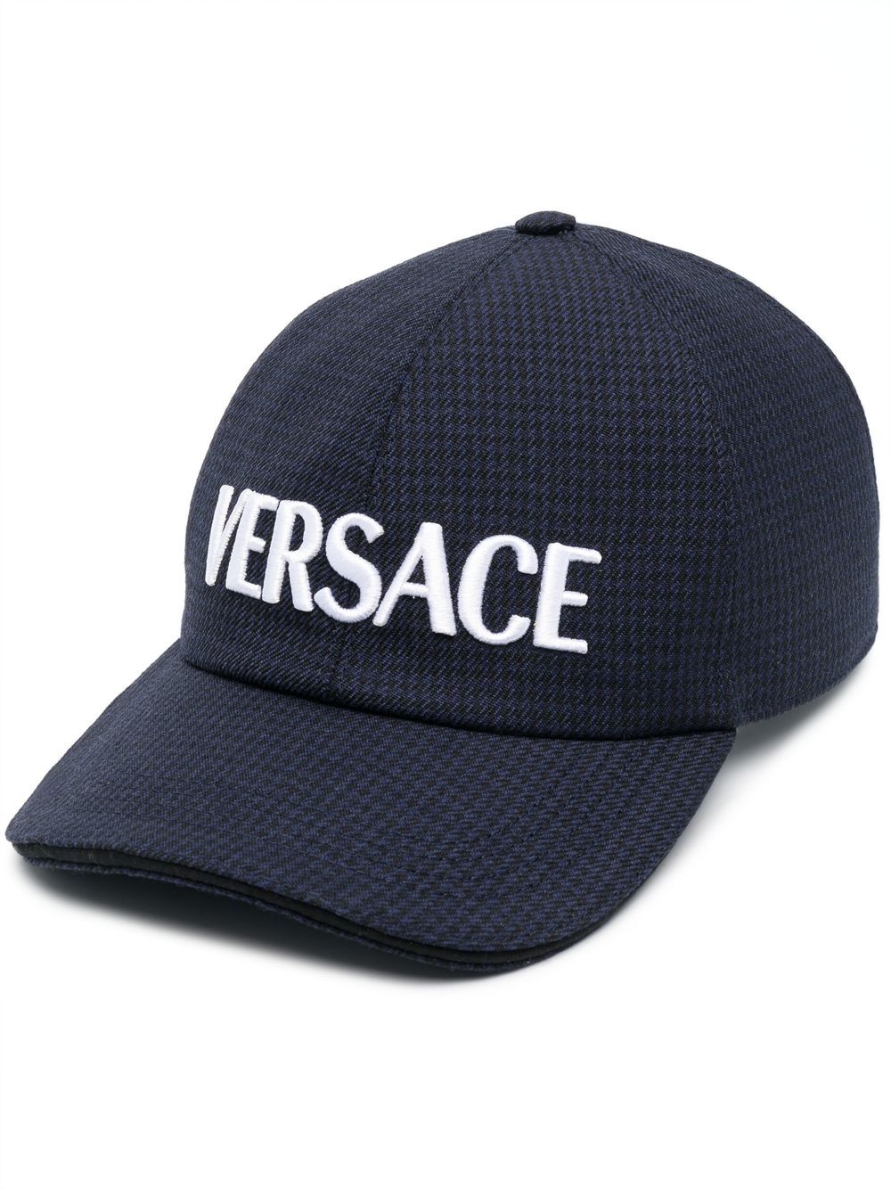 Versace logo印花棒球帽 - 蓝色