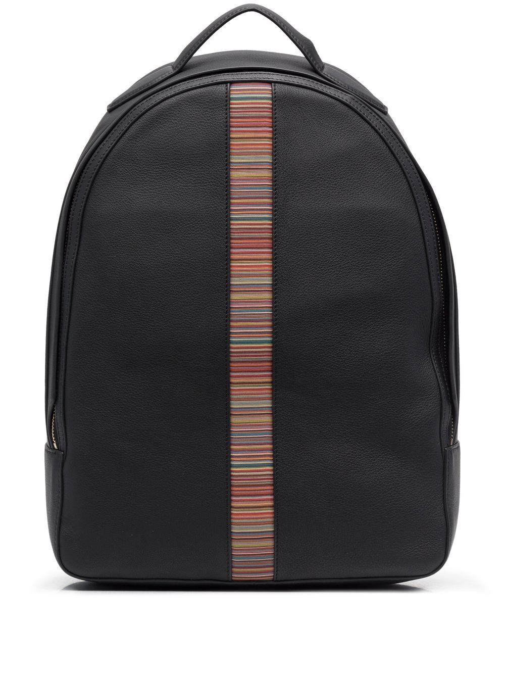 Paul Smith 经典条纹皮质双肩包 - 黑色