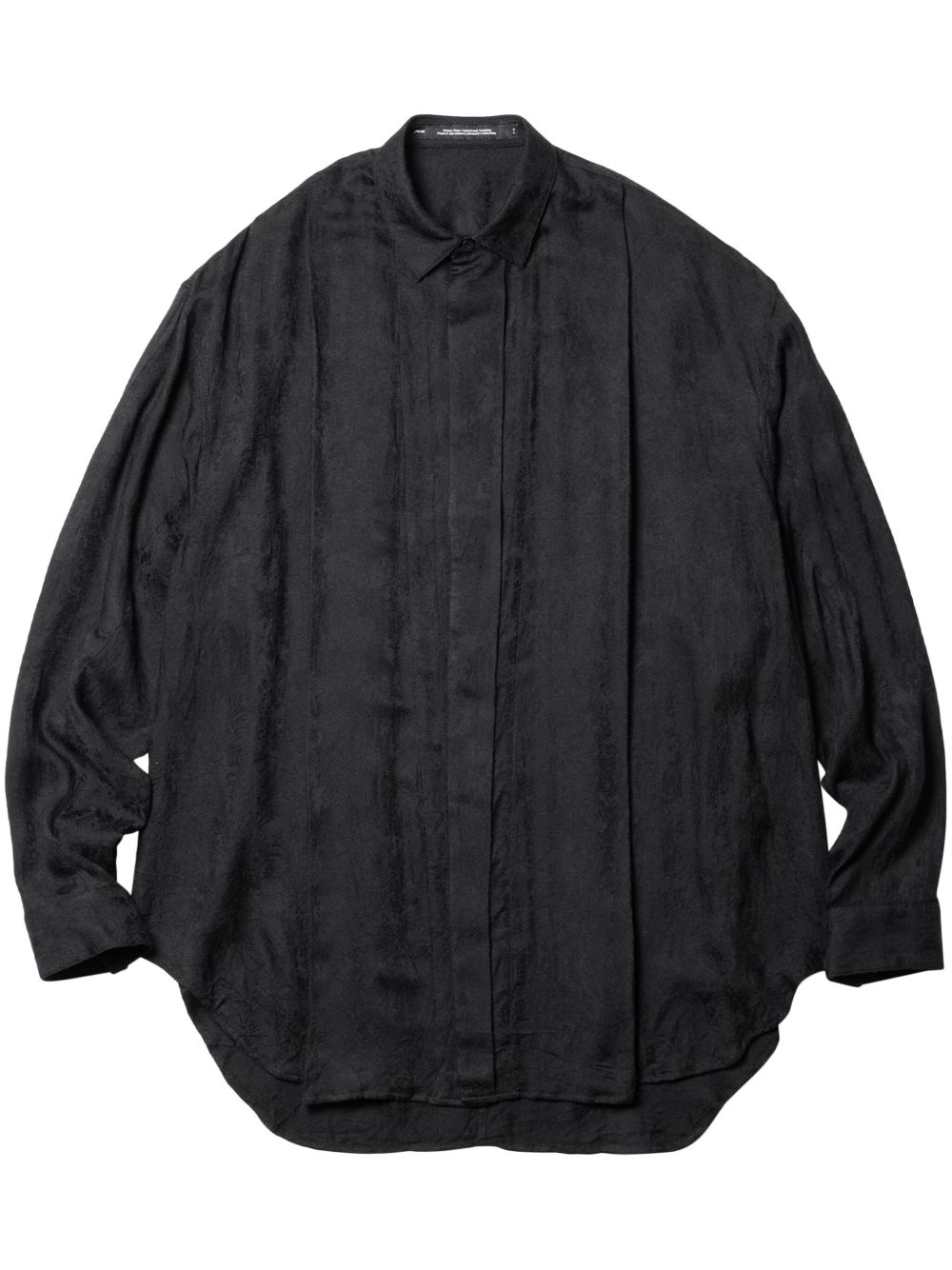 Julius Front Tuck 衬衫 - 黑色