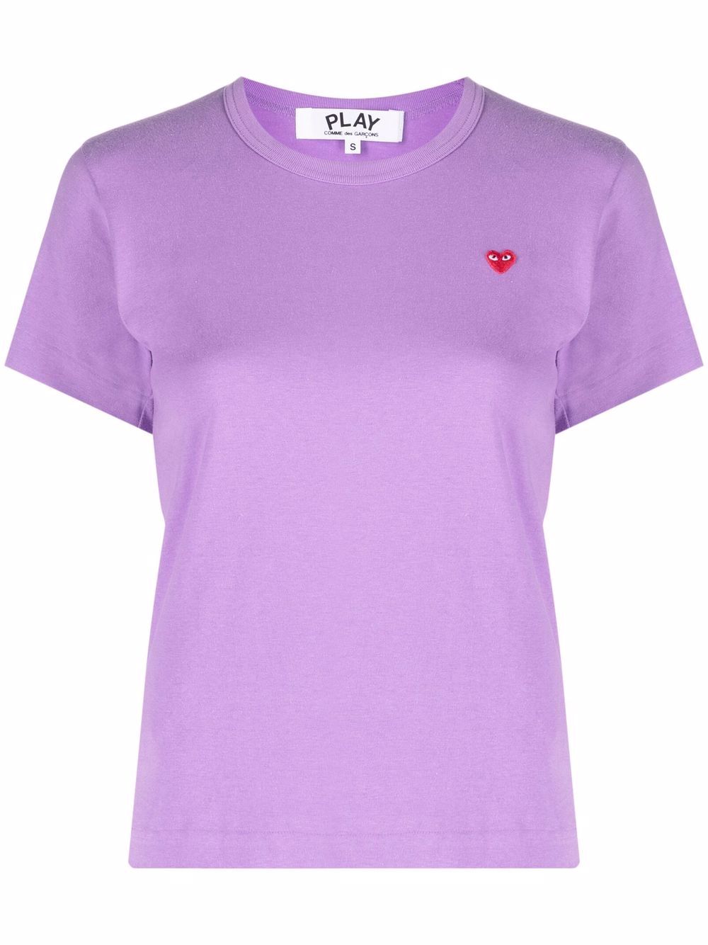 Comme Des Garçons Play 刺绣logo棉T恤 - 紫色
