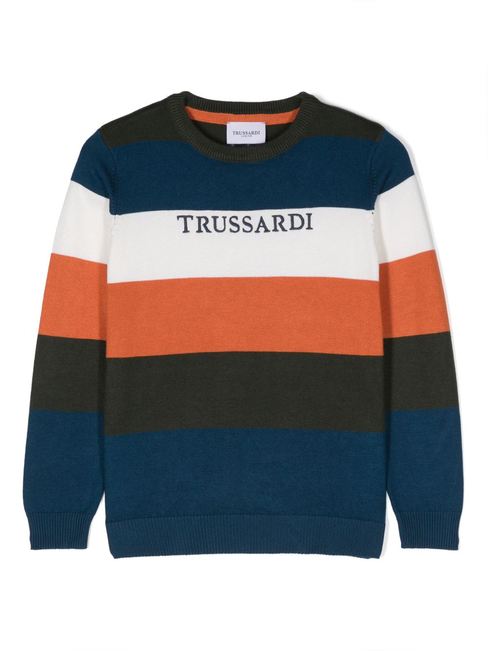 TRUSSARDI JUNIOR 条纹毛衣 - 橘色