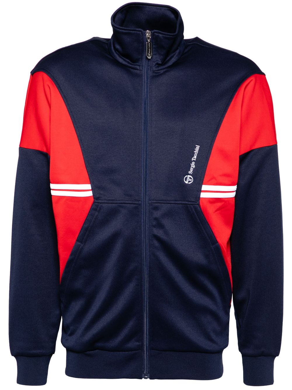 Sergio Tacchini 刺绣运动夹克 - 蓝色