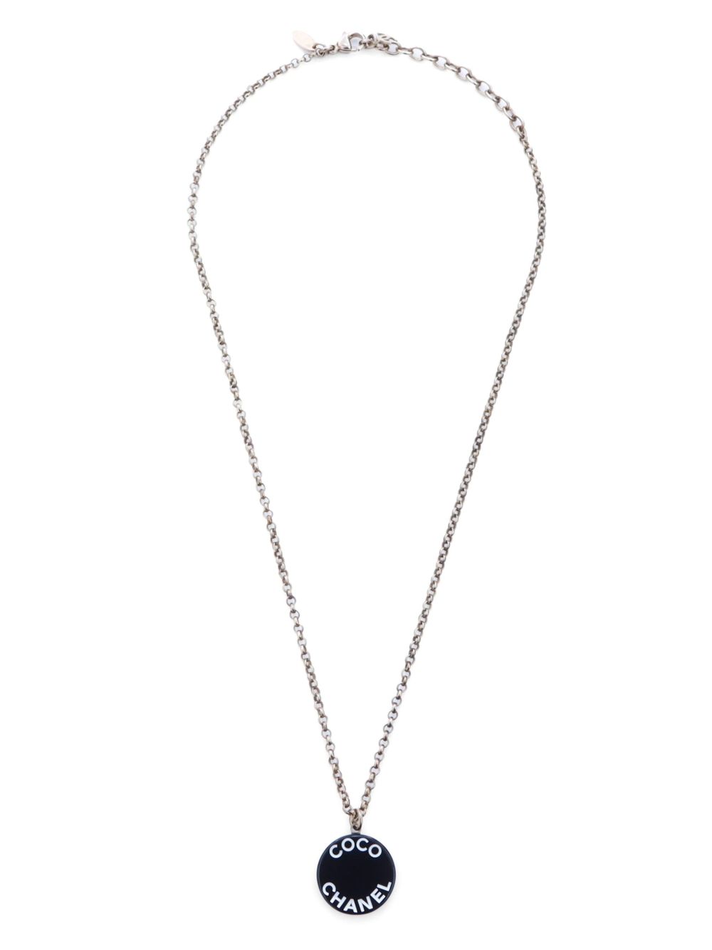CHANEL Pre-Owned 圆形吊饰项链（2007年典藏款） - 银色