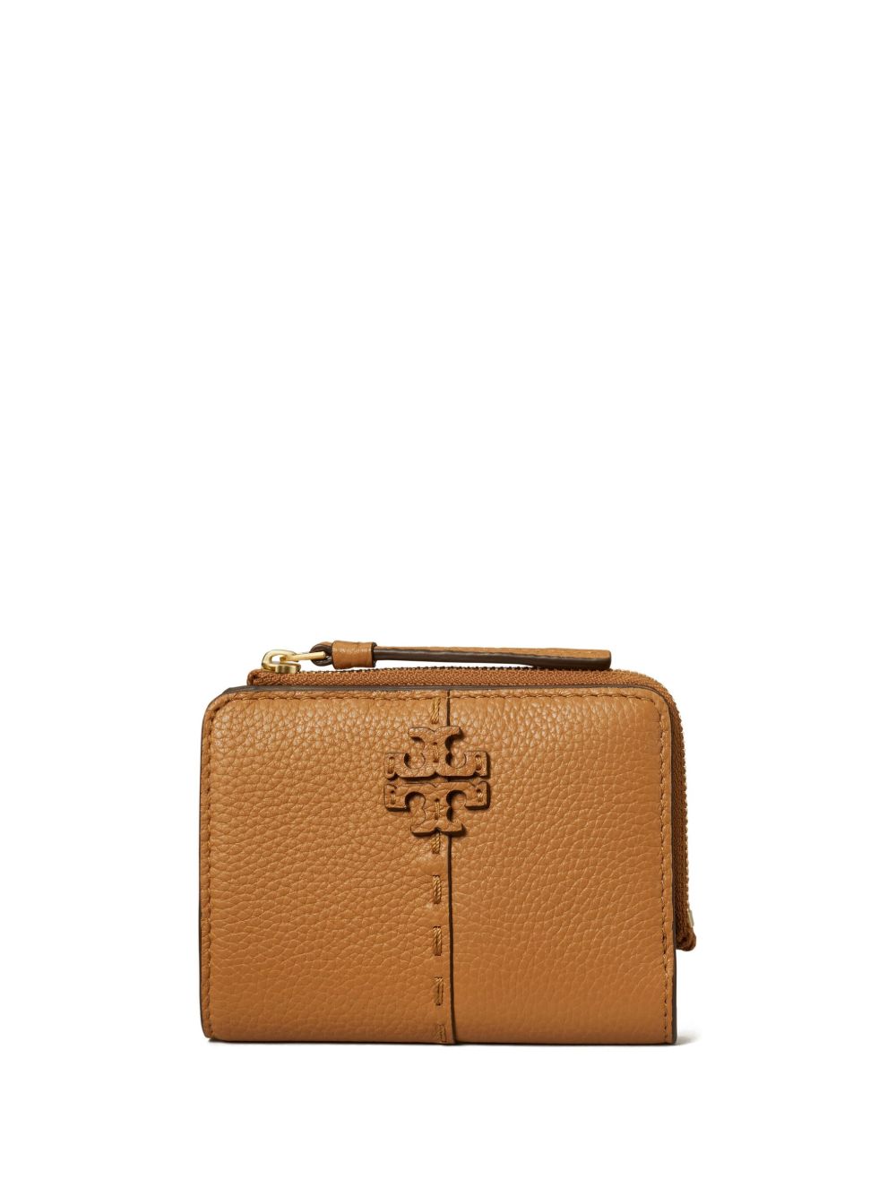 Tory Burch McGraw 皮质对折钱包 - 褐色