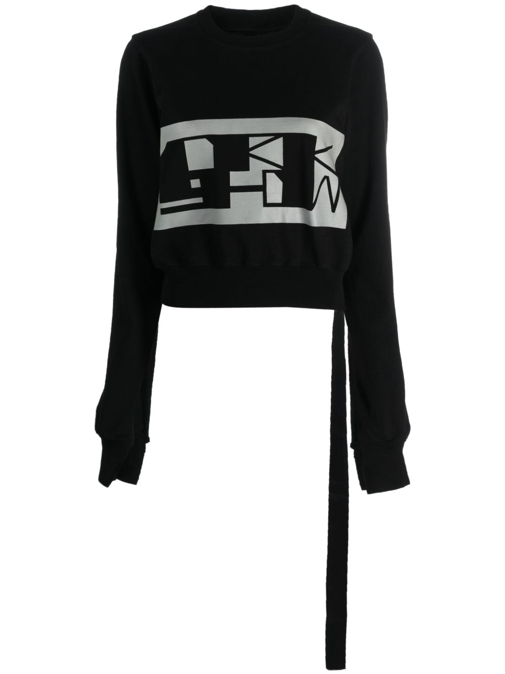 Rick Owens DRKSHDW 图案嵌花针织棉毛衣 - 黑色