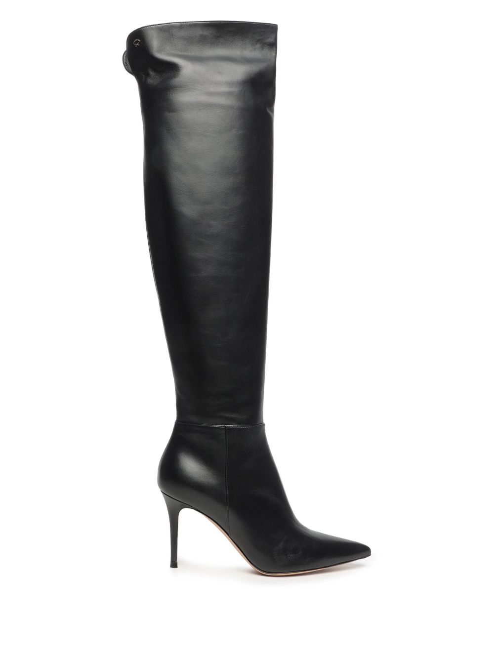 Gianvito Rossi Valeria 高跟过膝靴（8.5厘米） - 黑色