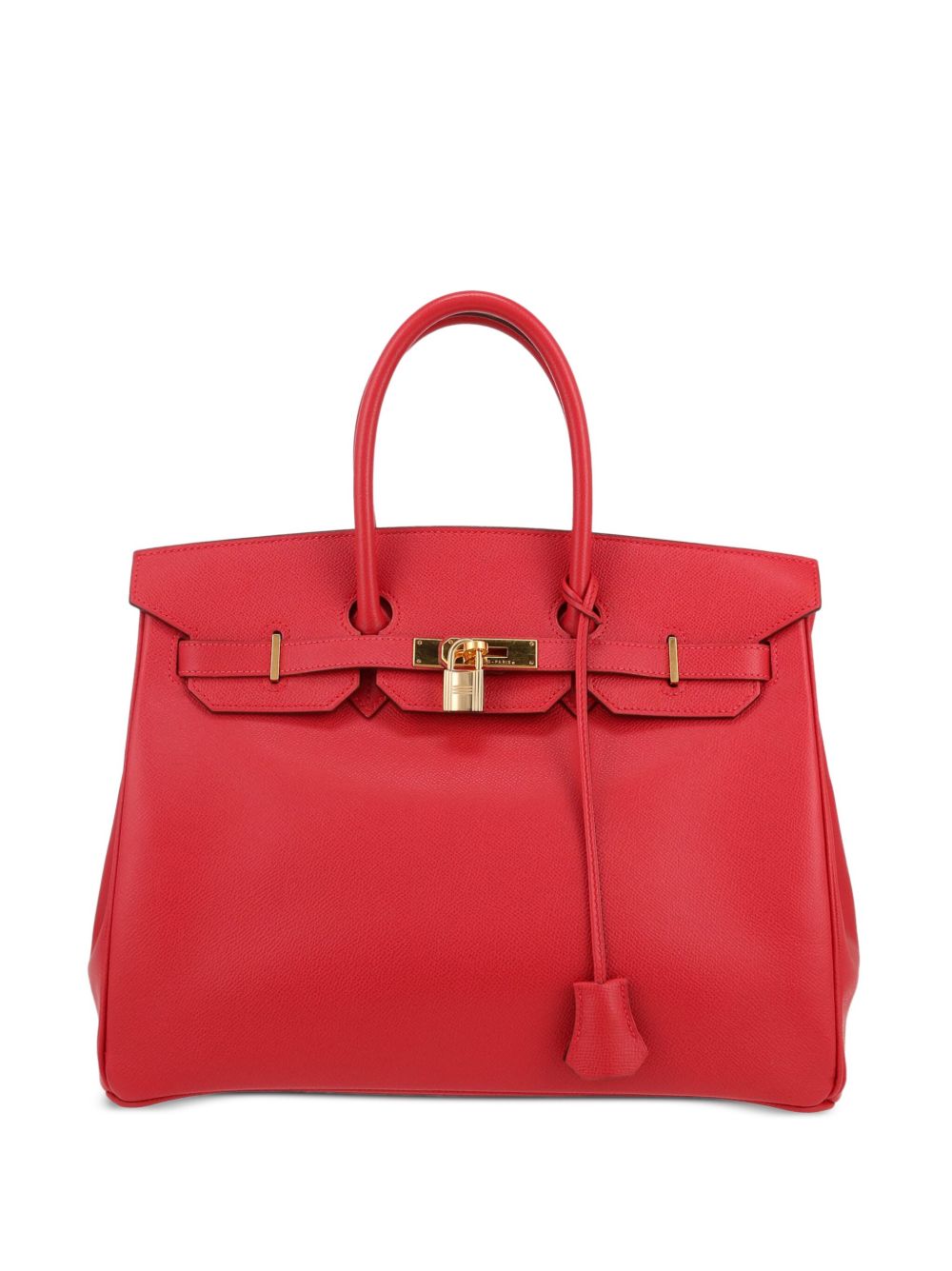 Hermès Pre-Owned Birkin 35 手提包（2004年典藏款） - 红色