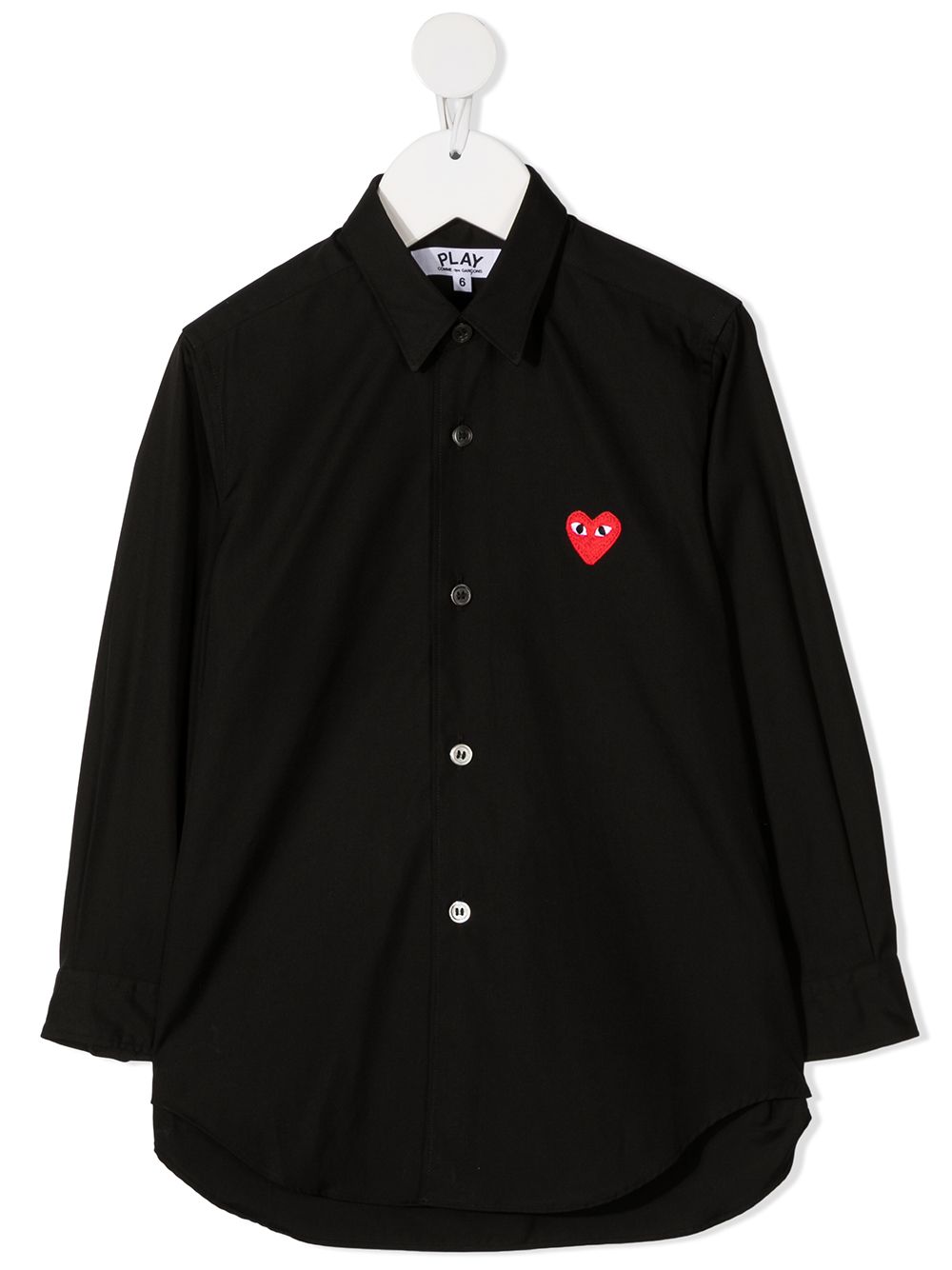 Comme Des Garçons Play Kids logo贴花衬衫 - 黑色