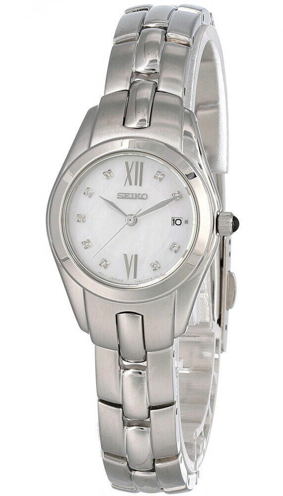 Seiko MOP Dial Silver-Tone SS Bracelet Women's Watch SXDB85