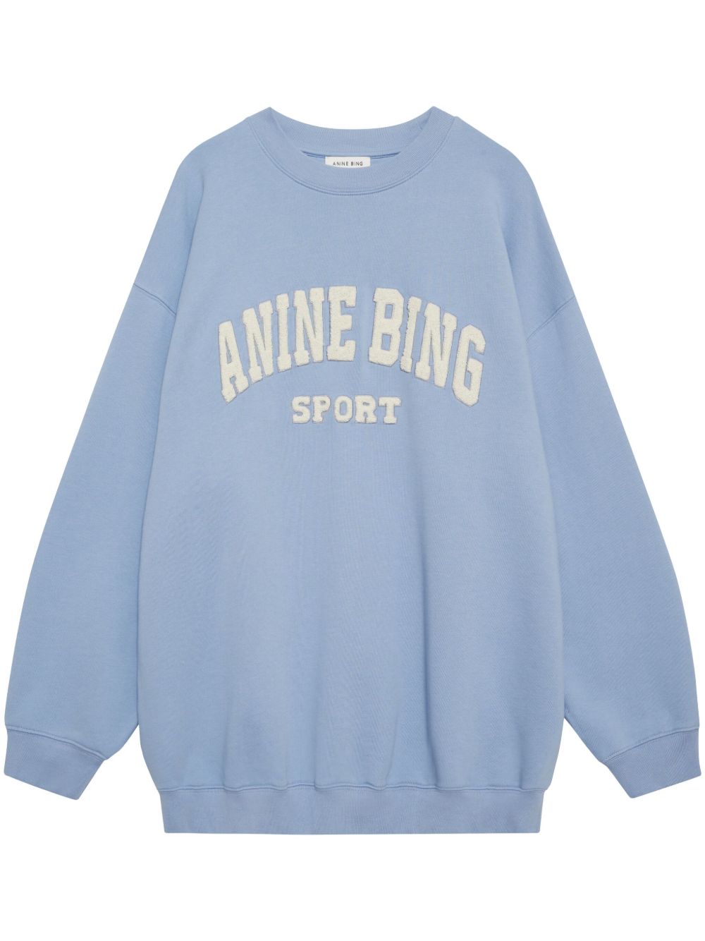 ANINE BING logo刺绣卫衣 - 蓝色