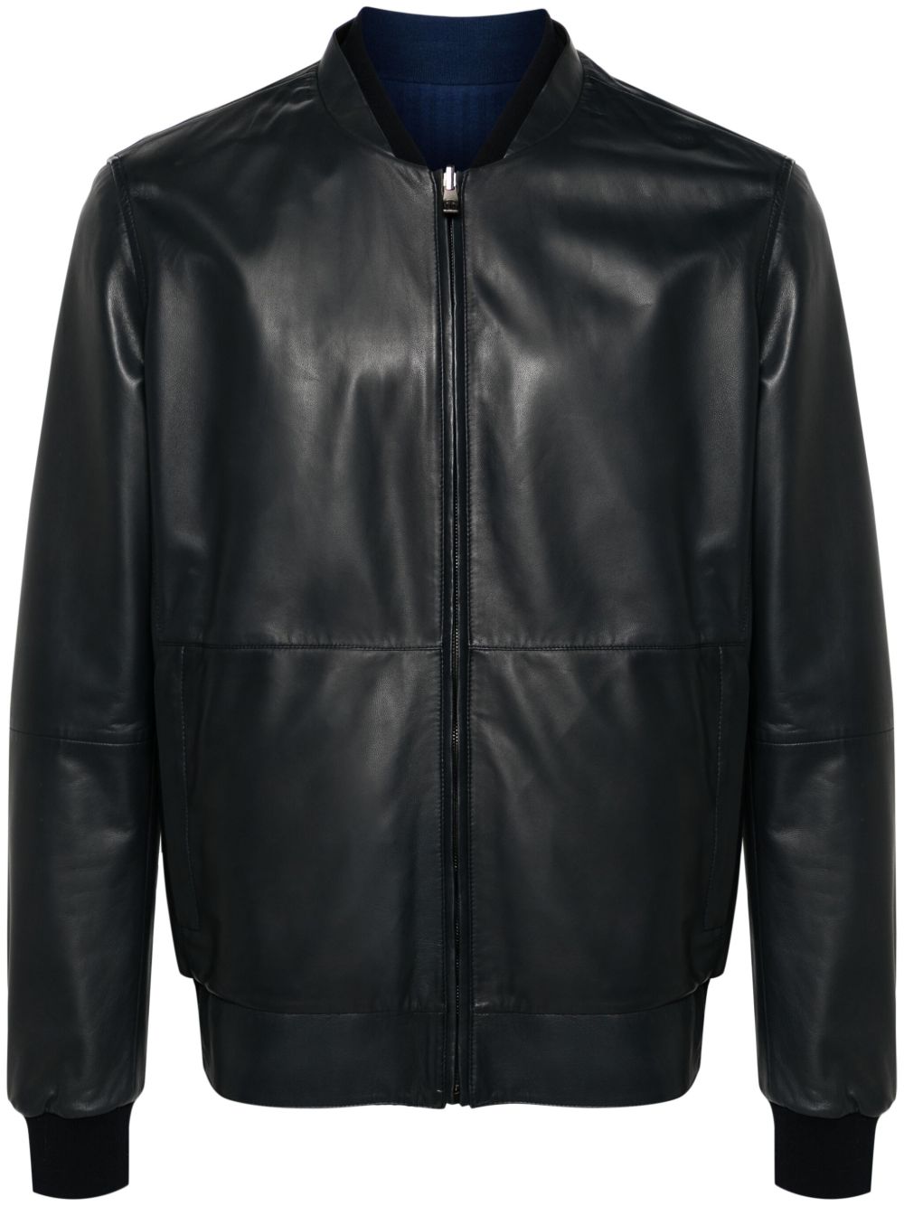 Corneliani 拉链双面飞行员夹克 - 蓝色