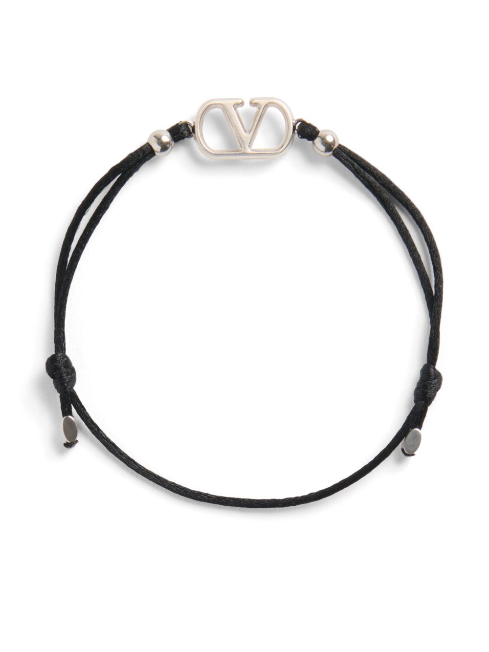 Valentino Garavani VLogo Signature 棉手绳 - 黑色