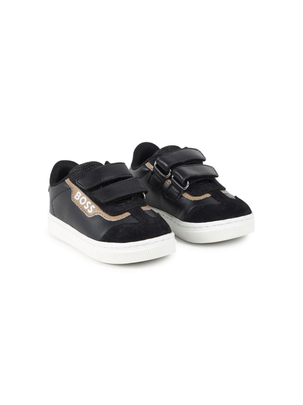 BOSS Kidswear logo印花运动鞋 - 黑色
