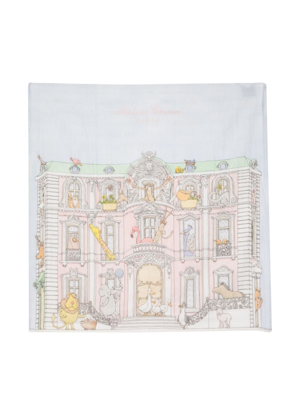 Atelier Choux Monceau Mansion 印花棉毯子 - 彩色