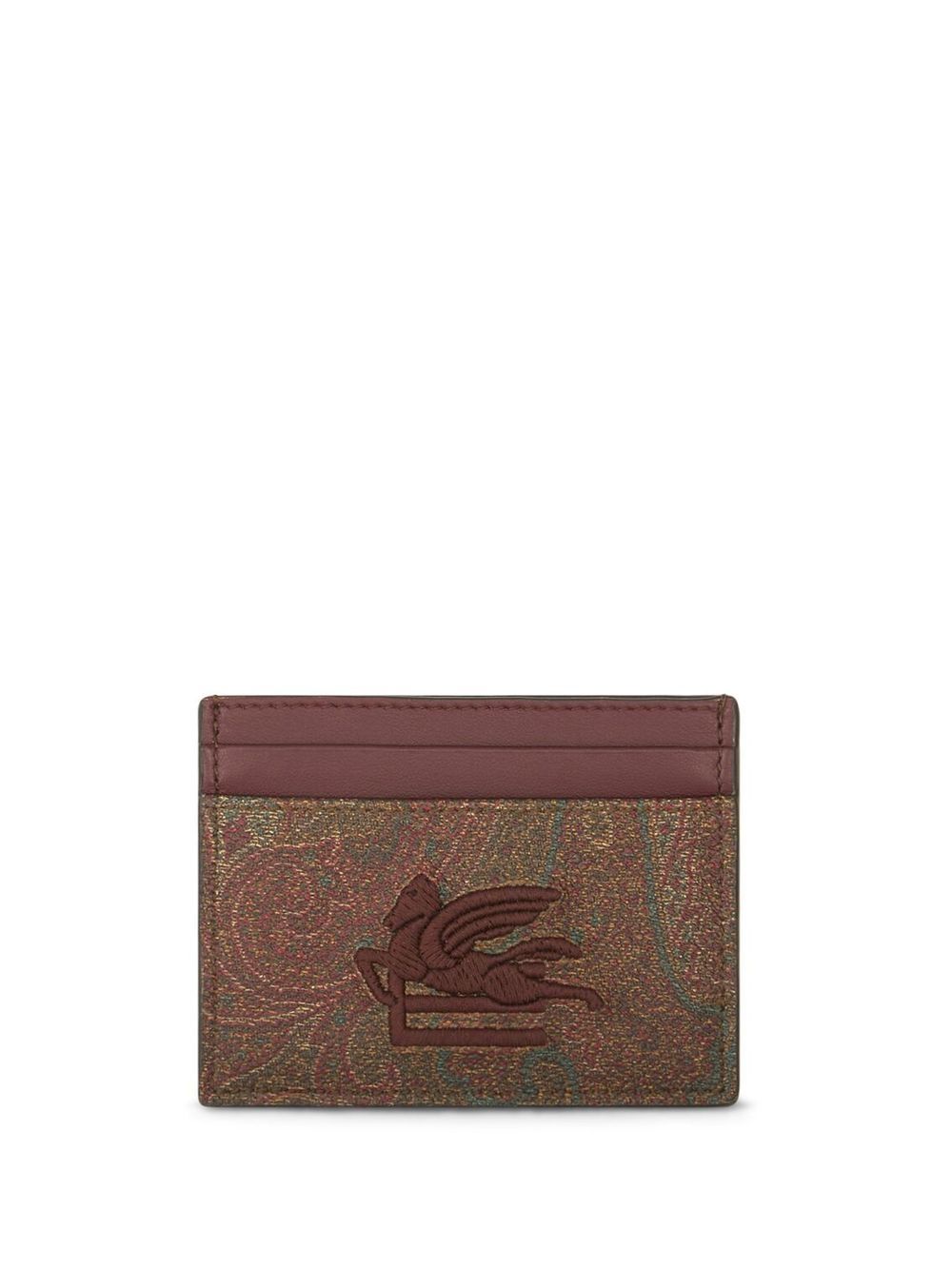 ETRO 佩斯理印花刺绣卡夹 - 红色