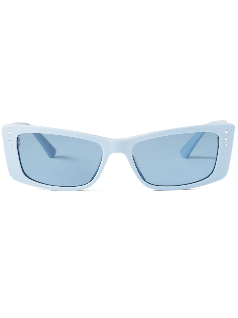Jimmy Choo Eyewear Lexy 长方形框太阳眼镜 - 蓝色