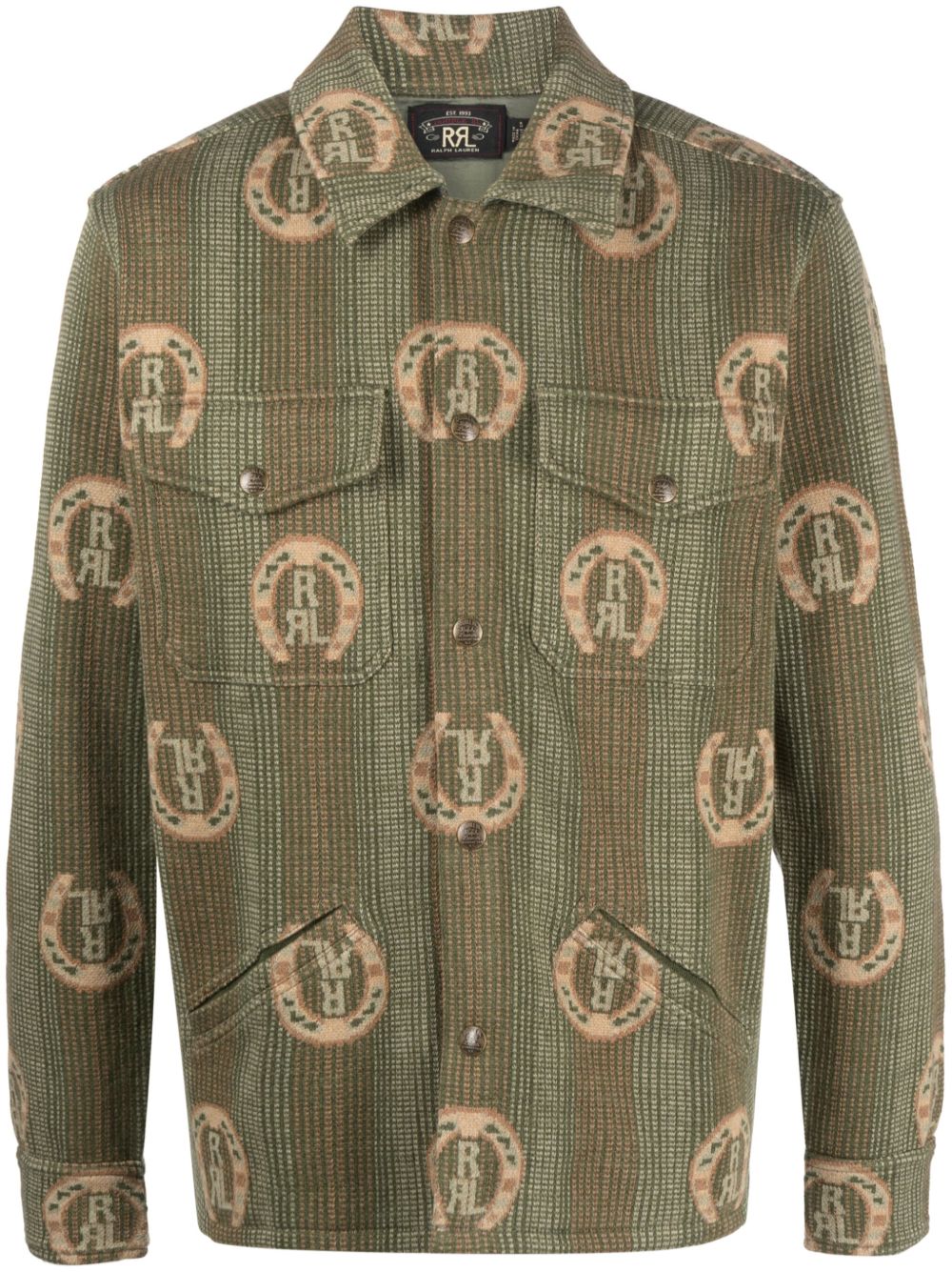 Ralph Lauren RRL 图案印花棉衬衫 - 绿色