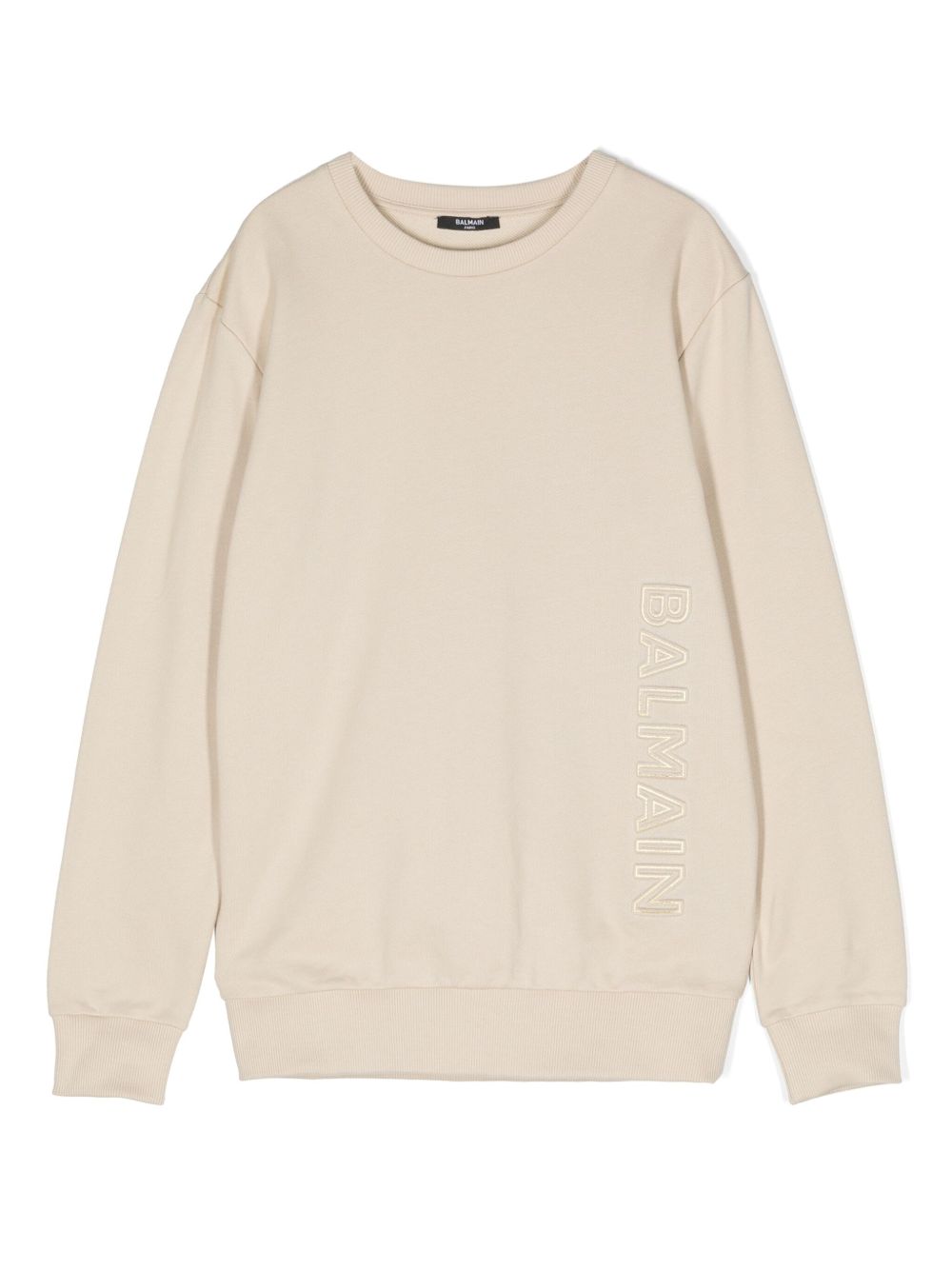 Balmain Kids logo压纹棉卫衣 - 中性色
