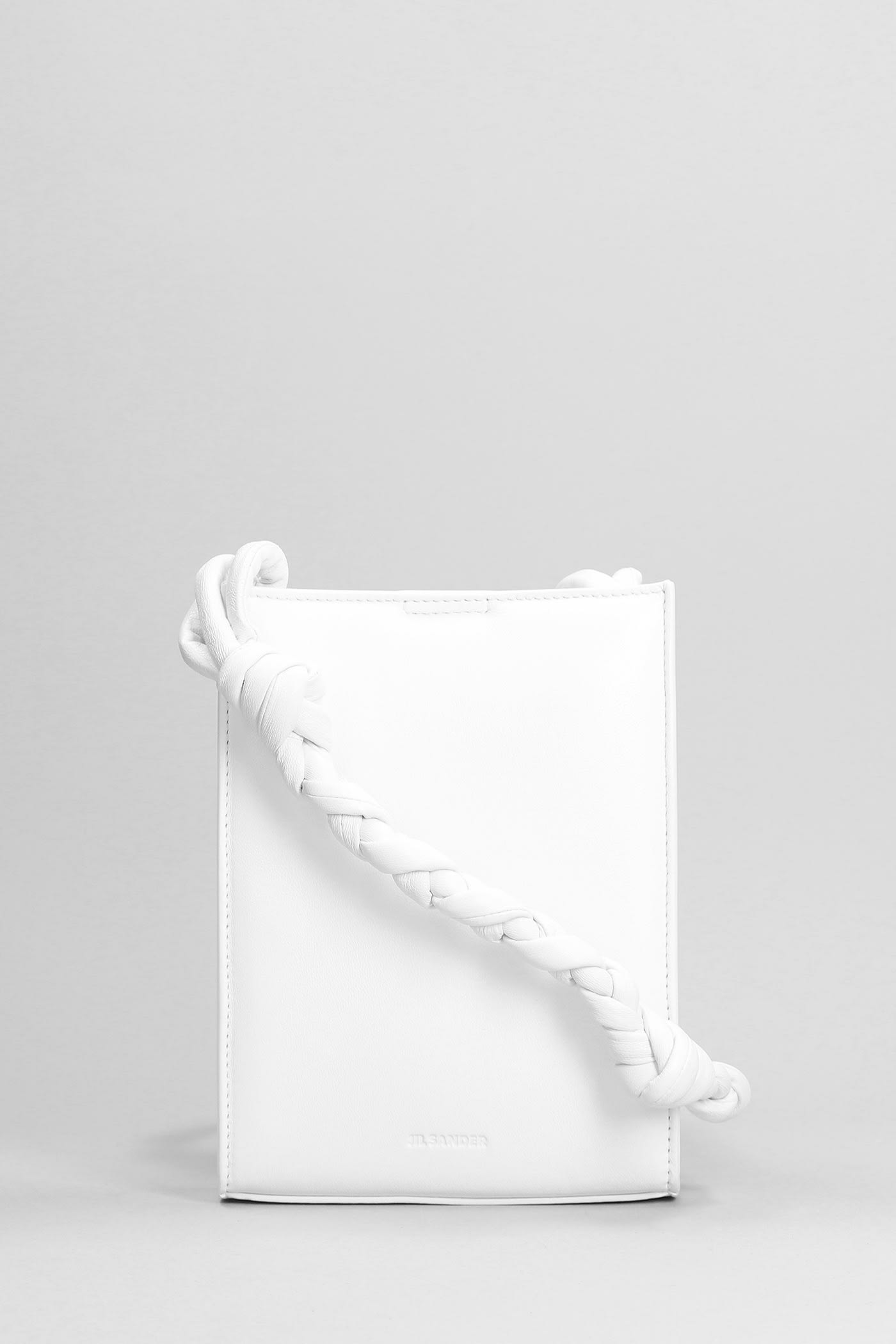 Jil Sander 象牙白皮革Tangle单肩包