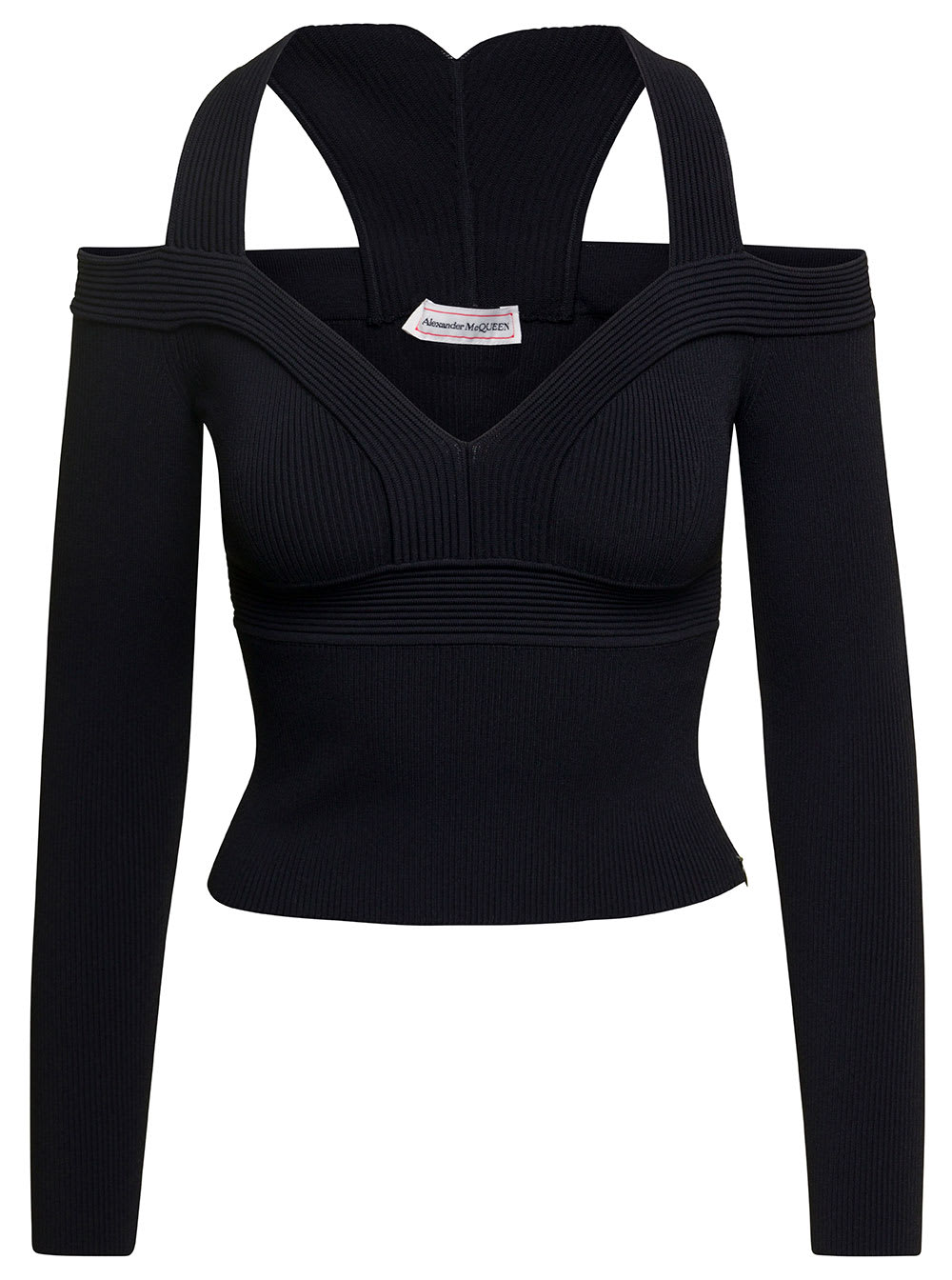 Alexander McQueen Cropped Top With Cut-out Details