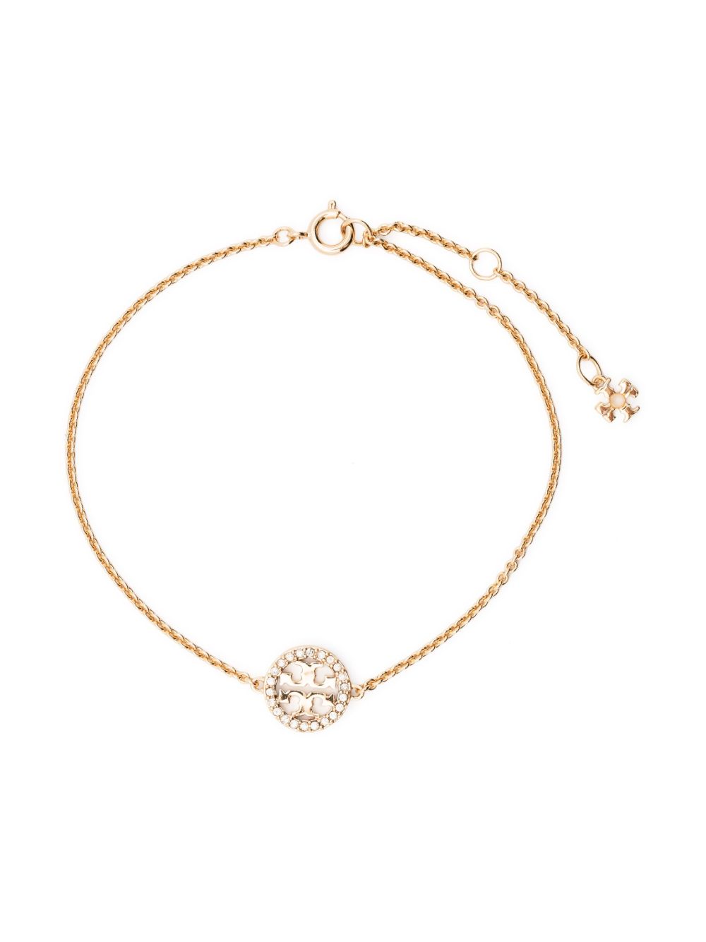 Tory Burch Miller 镂空logo手链 - 金色