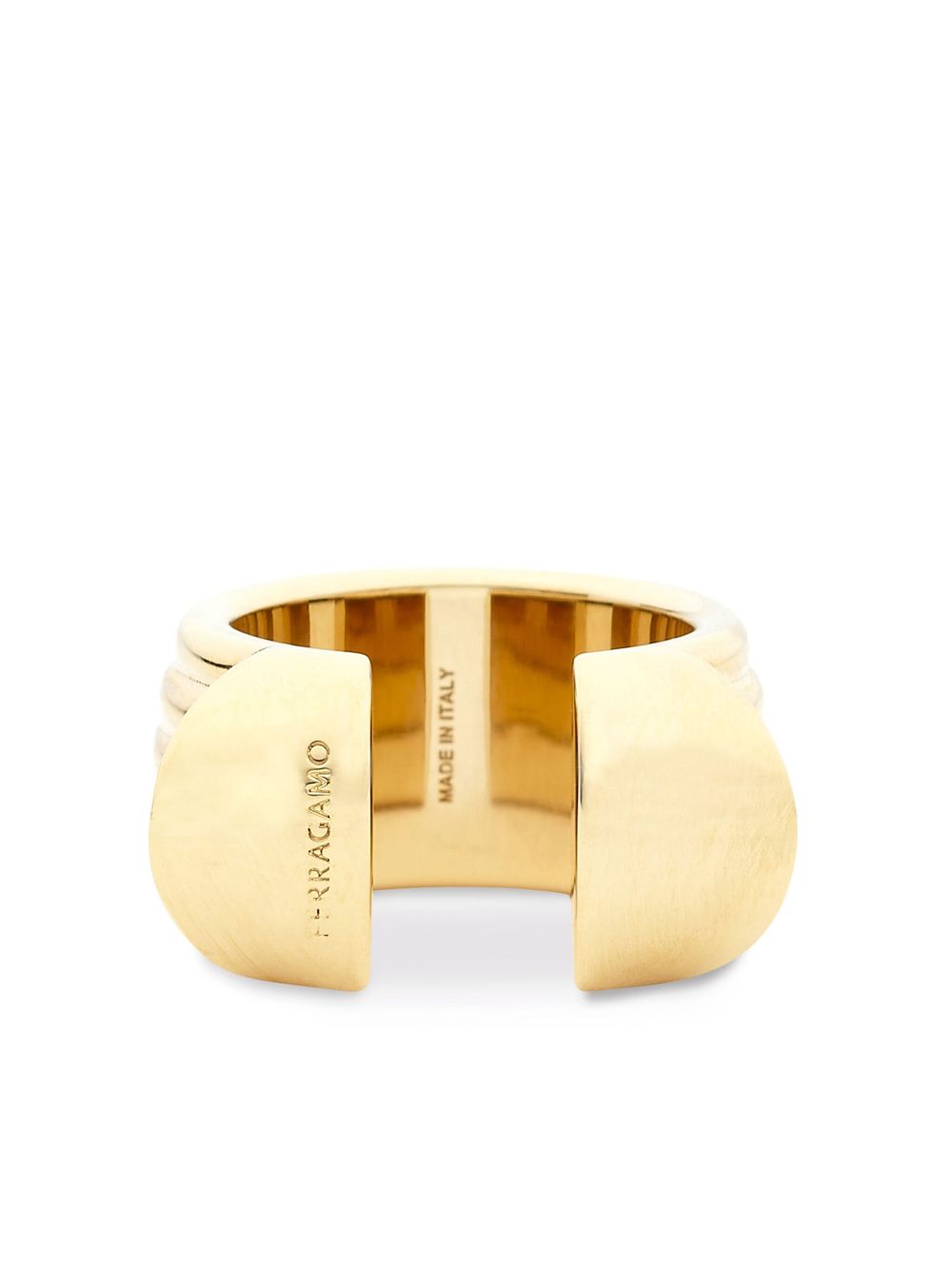 Ferragamo Gancini 开口式戒指 - 金色