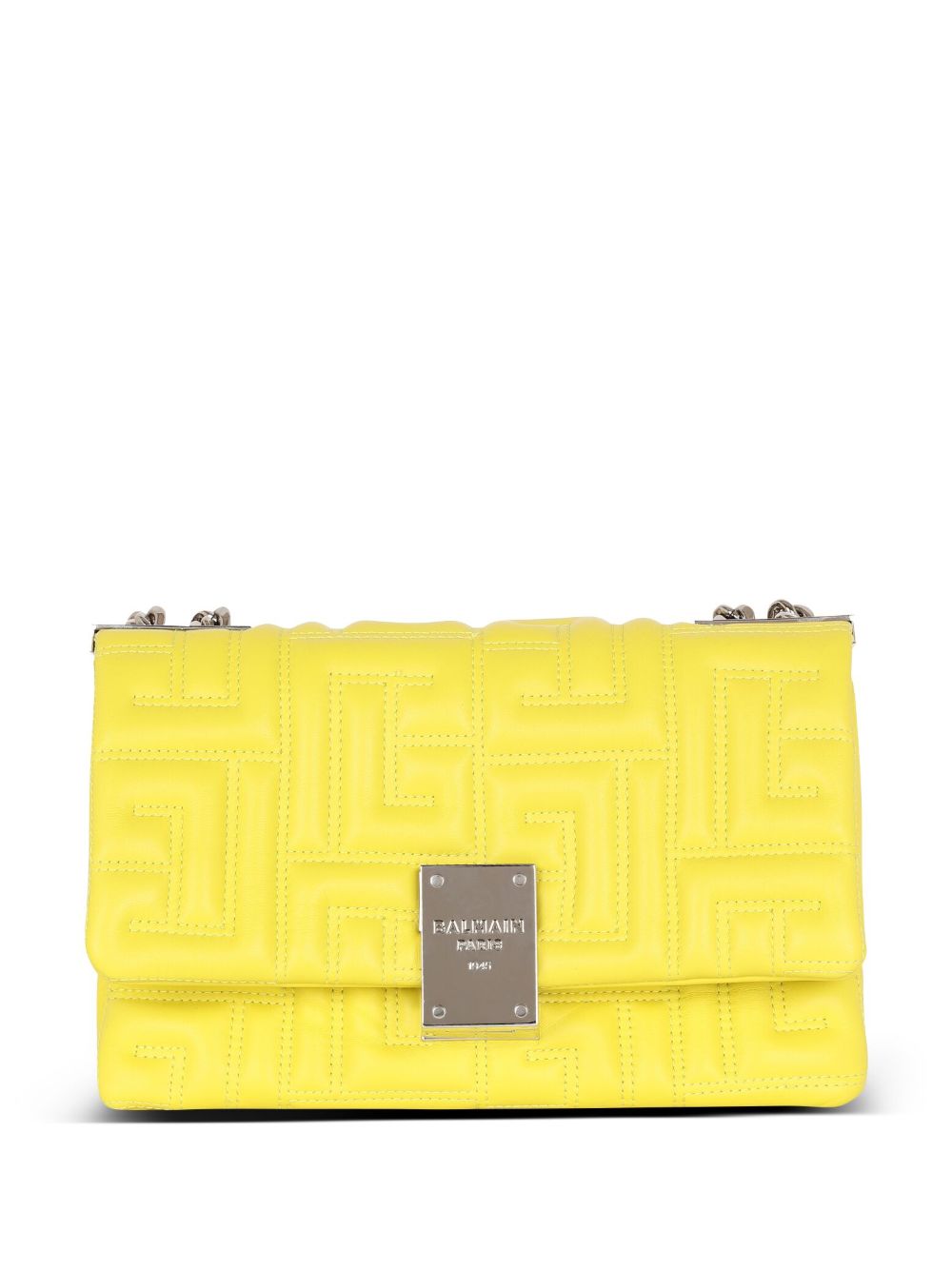 Balmain 1945 Soft 皮质小号单肩包 - 黄色