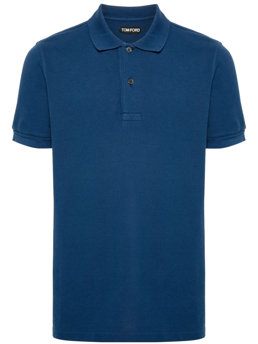 TOM FORD 排扣棉polo衫 - 蓝色