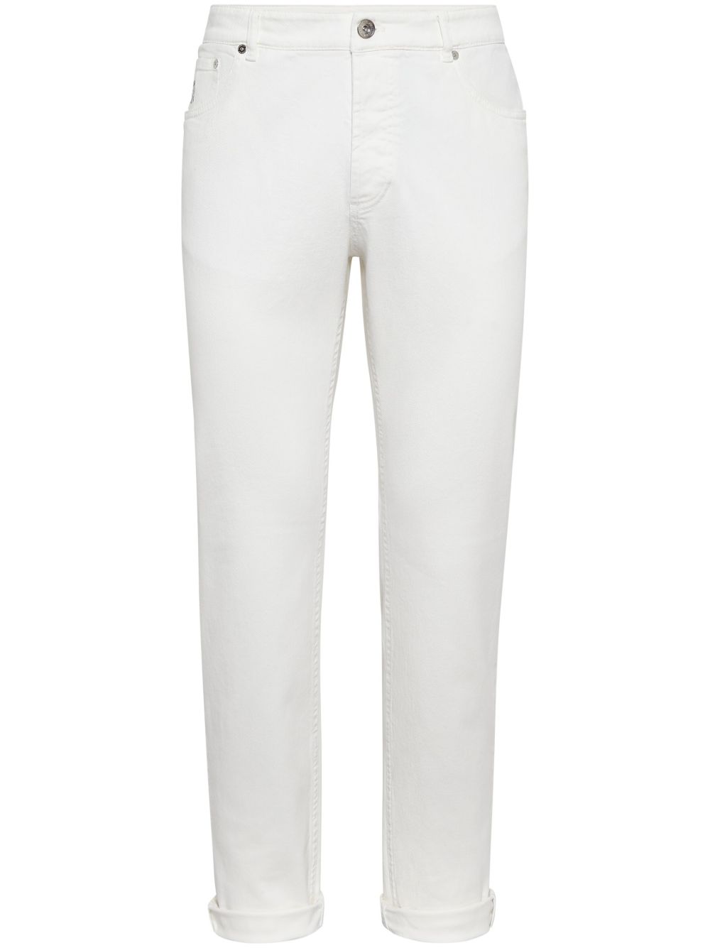 Brunello Cucinelli 直筒牛仔裤 - 白色