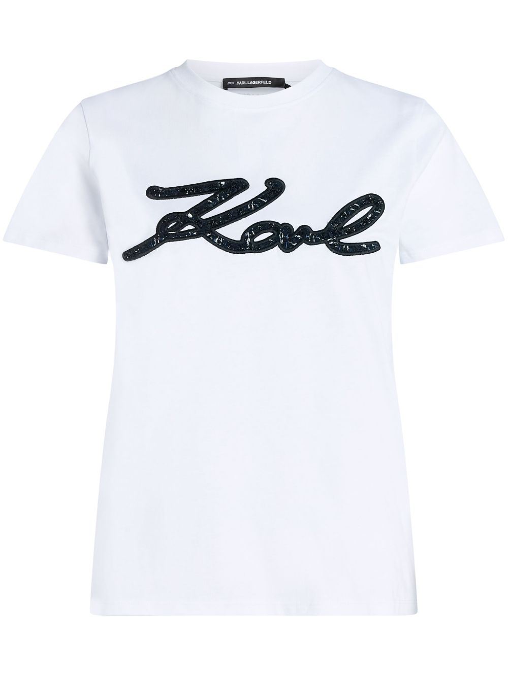 Karl Lagerfeld logo缀饰T恤 - 白色