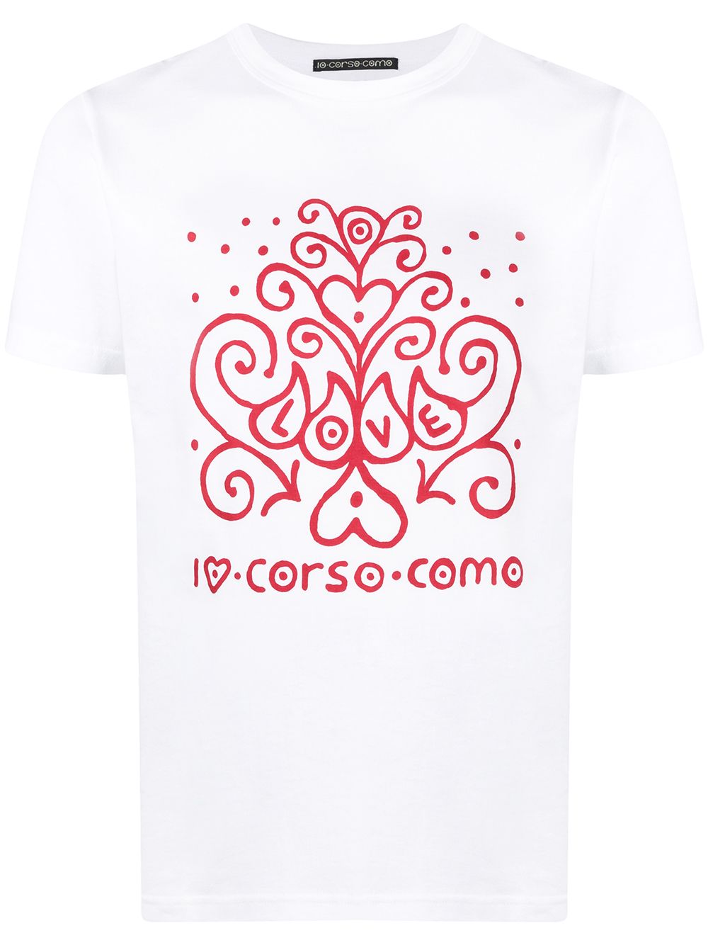 10 CORSO COMO logo印花短袖T恤 - 白色