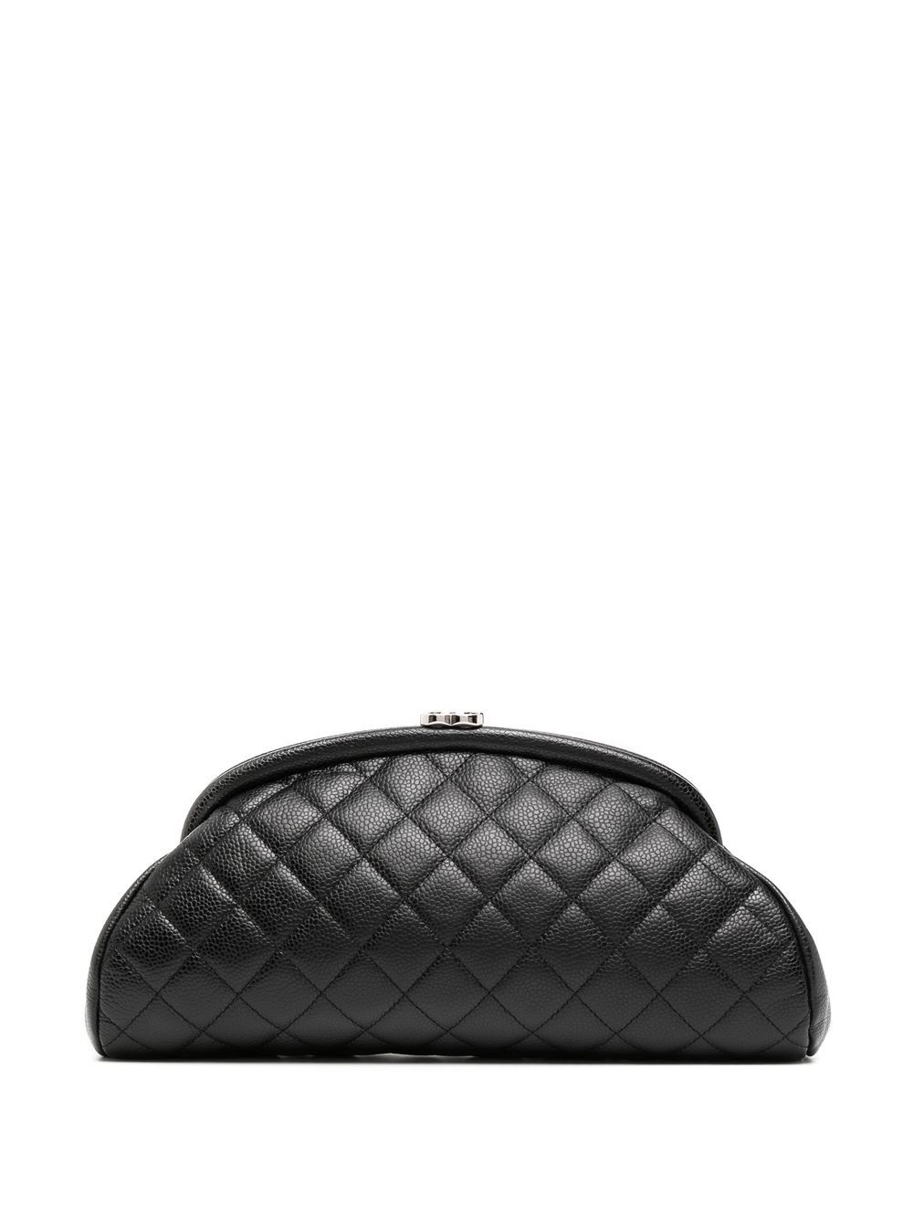 CHANEL Pre-Owned CC 菱形绗缝手拿包（2007年典藏款） - 黑色