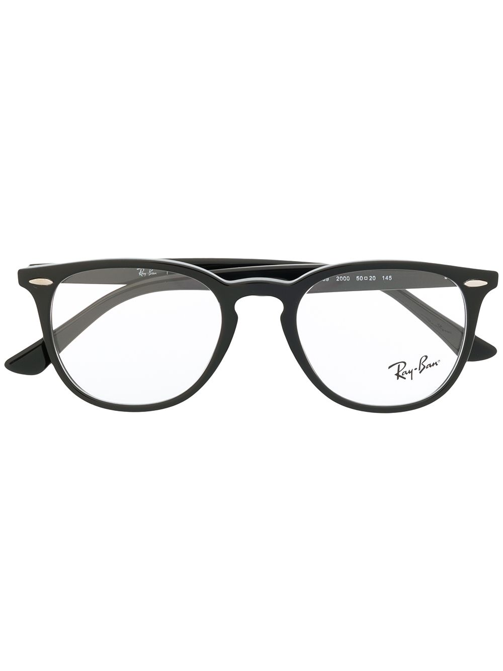 Ray-Ban 圆框眼镜 - 黑色