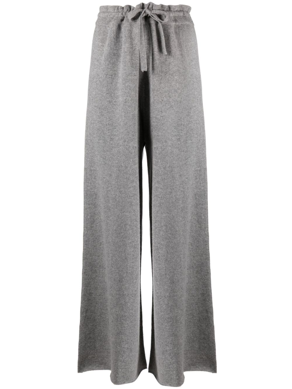 Jil Sander 抽绳裤腰羊绒长裤 - 灰色