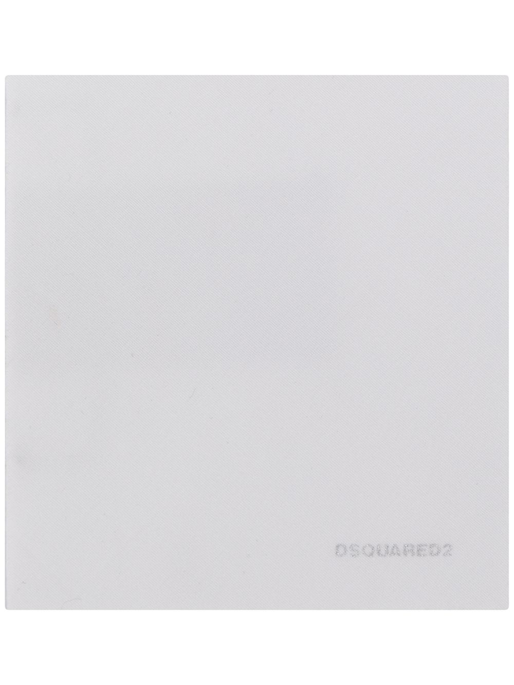 DSQUARED2 D2次方 logo亮片口袋方巾 - 白色