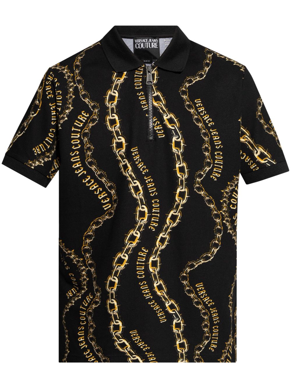 Versace Jeans Couture Chain Couture polo衫 - 黑色