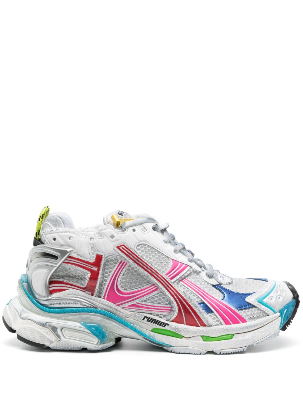 Balenciaga Runner 拼接运动鞋 - 白色