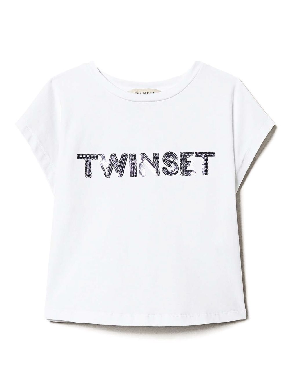 TWINSET Kids logo贴花T恤 - 白色
