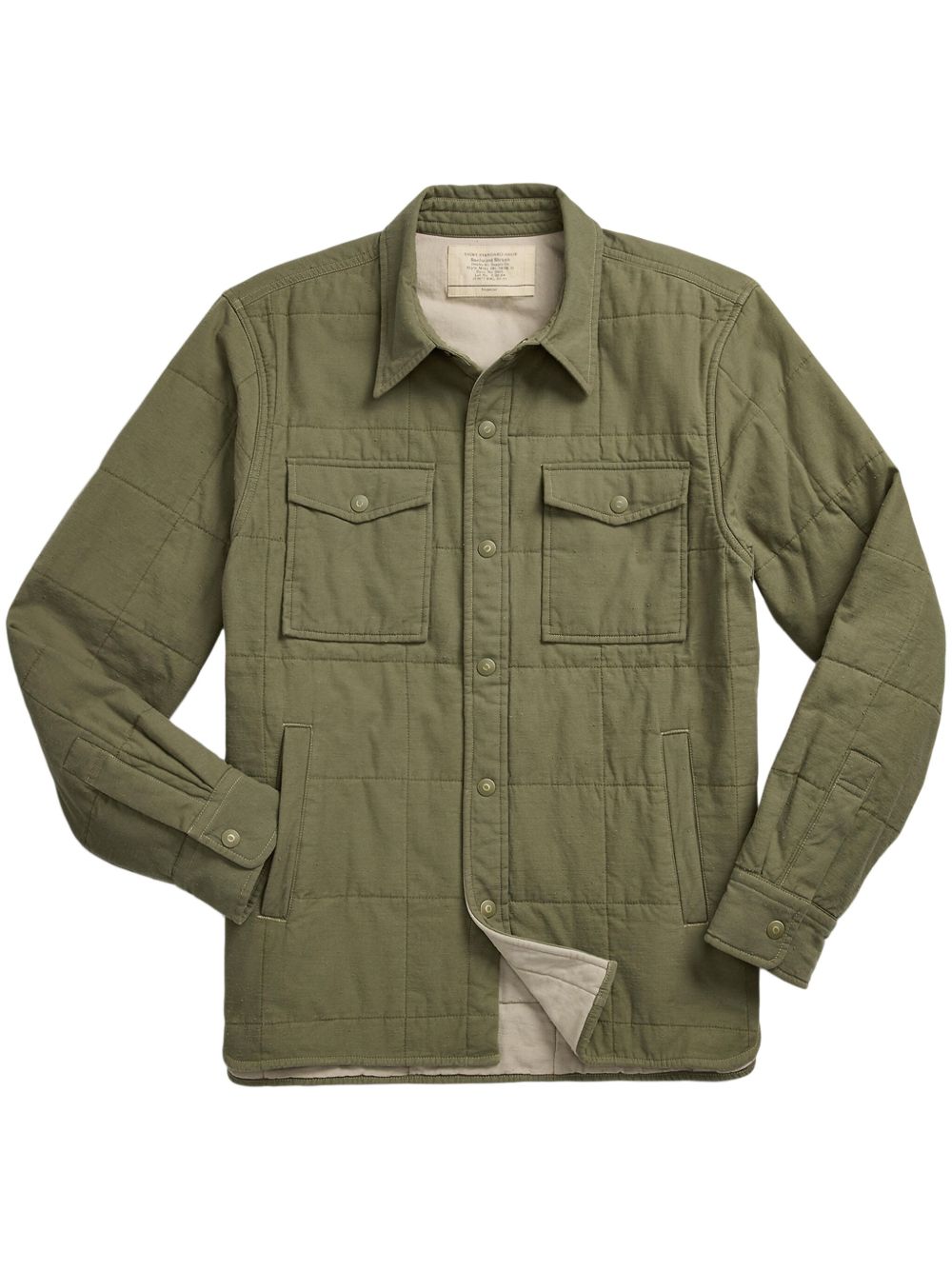 Ralph Lauren RRL 平纹梭织纽扣衬衫 - 绿色
