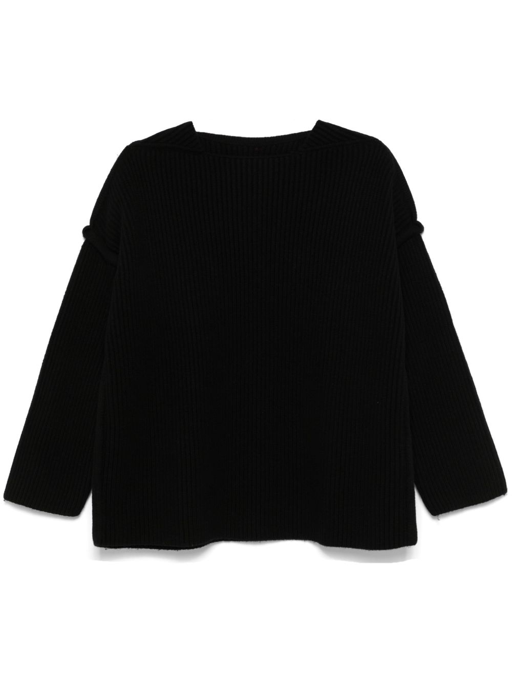 Jil Sander 凸缝线毛衣 - 黑色