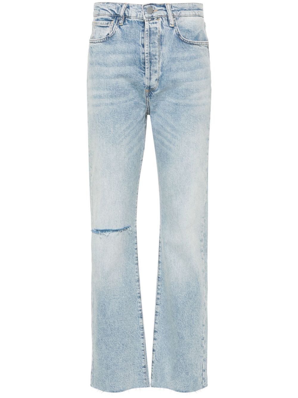 AllSaints Edie 高腰直筒牛仔裤 - 蓝色